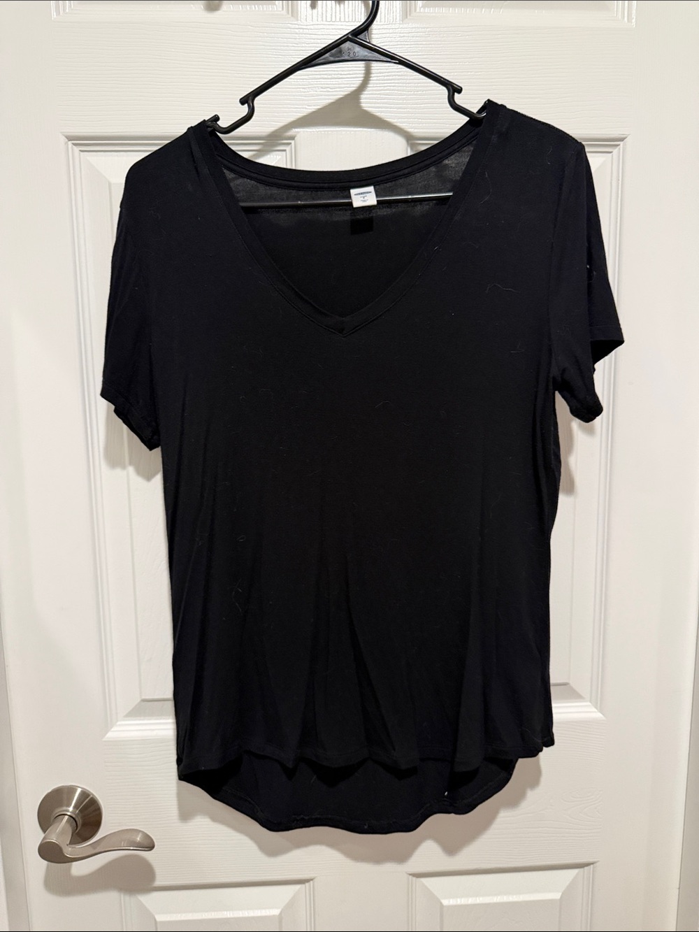 Old Navy Black V-Neck Short Sleeve Tee Top